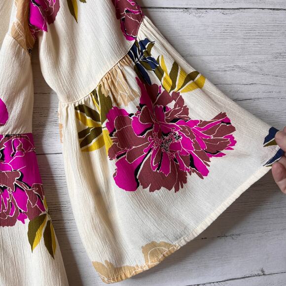 Billabong Dress Womens Size Small Divine Floral Faux Wrap Mini Colorful - Picture 7 of 16